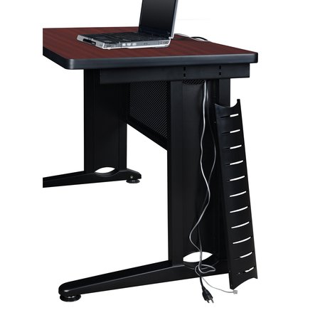 Fusion Pedestal Desk, 30 D, 66 W, 29 H, Mahogany, Wood|Metal MSP6630MH